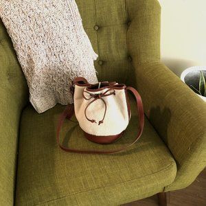 Sezane Mini Farrow Bag - Laine Chocolat Lisse Heritage